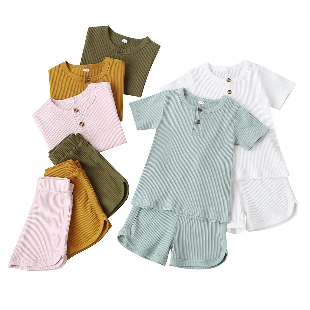 Children Solid Color Set Boy Girl Short Sleeve Button Tops and Short Pants 2-piece Suits 2-6Years
Children Solid Color Set Boy Girl Short Sleeve Button Tops and Short Pants 2-piece Suits 2-6Years