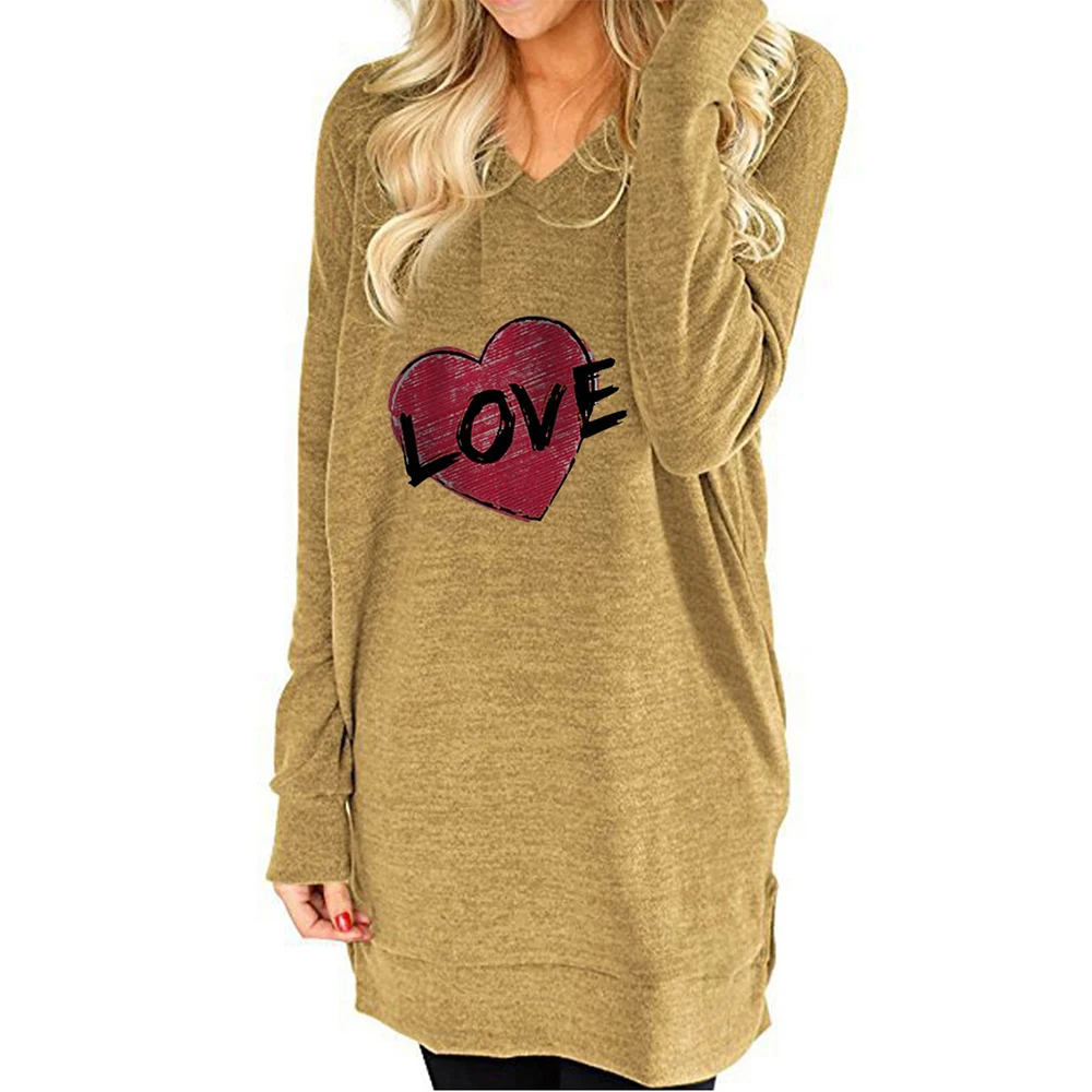 #w Autumn Tshirts Women Love Heart Print Loose Casual Simple Long Tee Tops Split Full Sleeve V-neck Pockets Lady Clothing 2020
#w Autumn Tshirts Women Love Heart Print Loose Casual Simple Long Tee Tops Split Full Sleeve V-neck Pockets Lady Clothing 2020