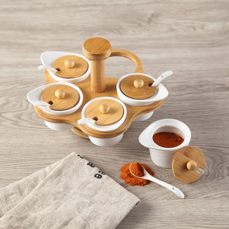 6Pcs/Set Bamboo Wood Chinese Ceramics Condiment Spice Jars Set Salt Pepper Shakers Seasoning Sprays Cooking Kitchen Tool Spice
6Pcs/Set Bamboo Wood Chinese Ceramics Condiment Spice Jars Set Salt Pepper Shakers Seasoning Sprays Cooking Kitchen Tool Spice