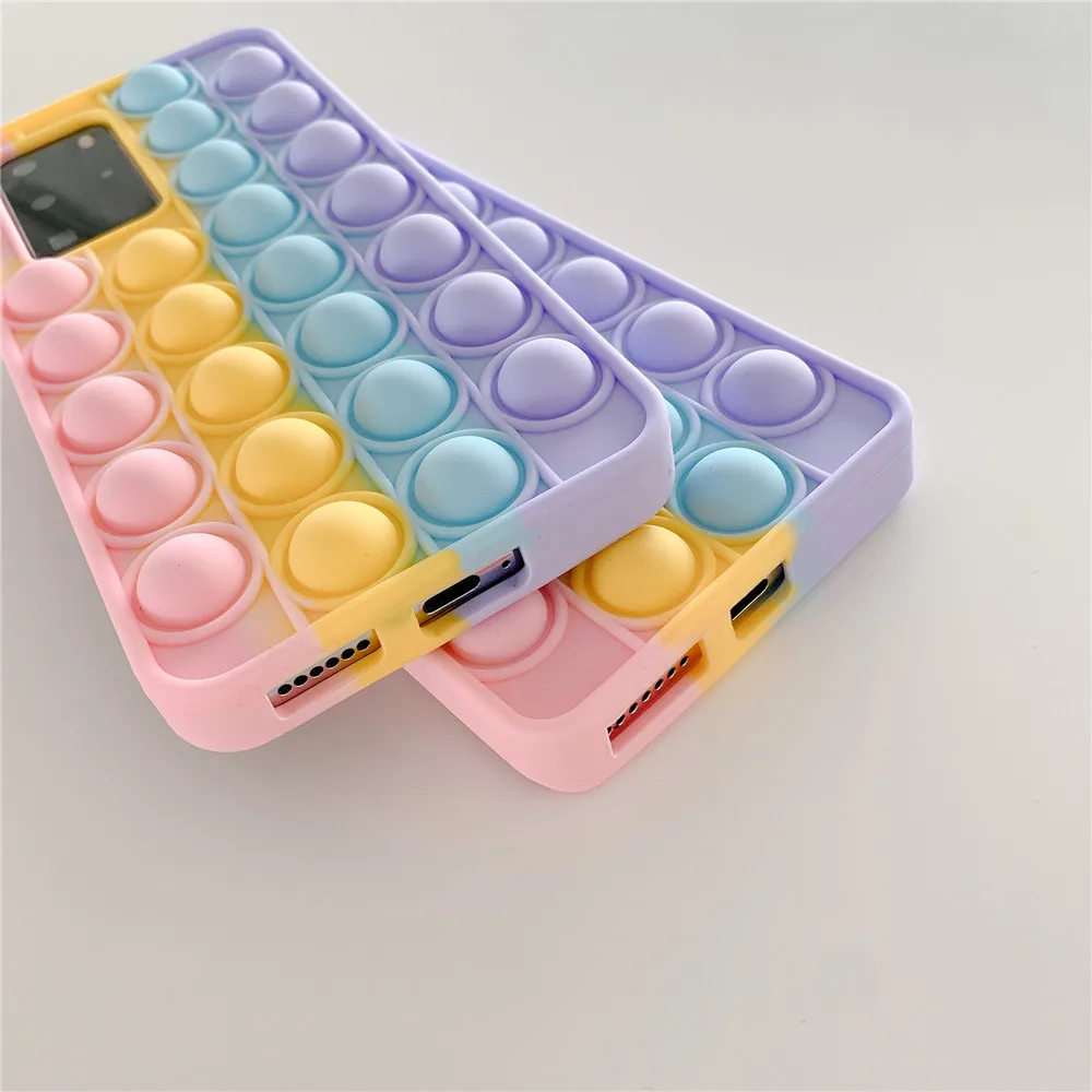 Suitable for Samsung A51 A71 A52 A72 S21 S20 Ultra S10 S9 Plus Soft Silicone Rainbow Protective Case Push It Relieve Stress Case
Suitable for Samsung A51 A71 A52 A72 S21 S20 Ultra S10 S9 Plus Soft Silicone Rainbow Protective Case Push It Relieve Stress Case