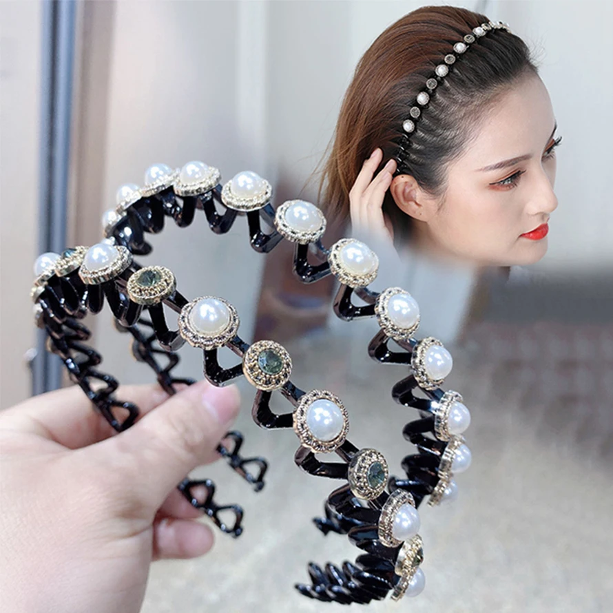 Fashion Pearls Headbands for Women Rhinestone Hairband Hair Hoop Girls Hair Band Non-Slip Bezel Headwrap Hair Accessories
Fashion Pearls Headbands for Women Rhinestone Hairband Hair Hoop Girls Hair Band Non-Slip Bezel Headwrap Hair Accessories