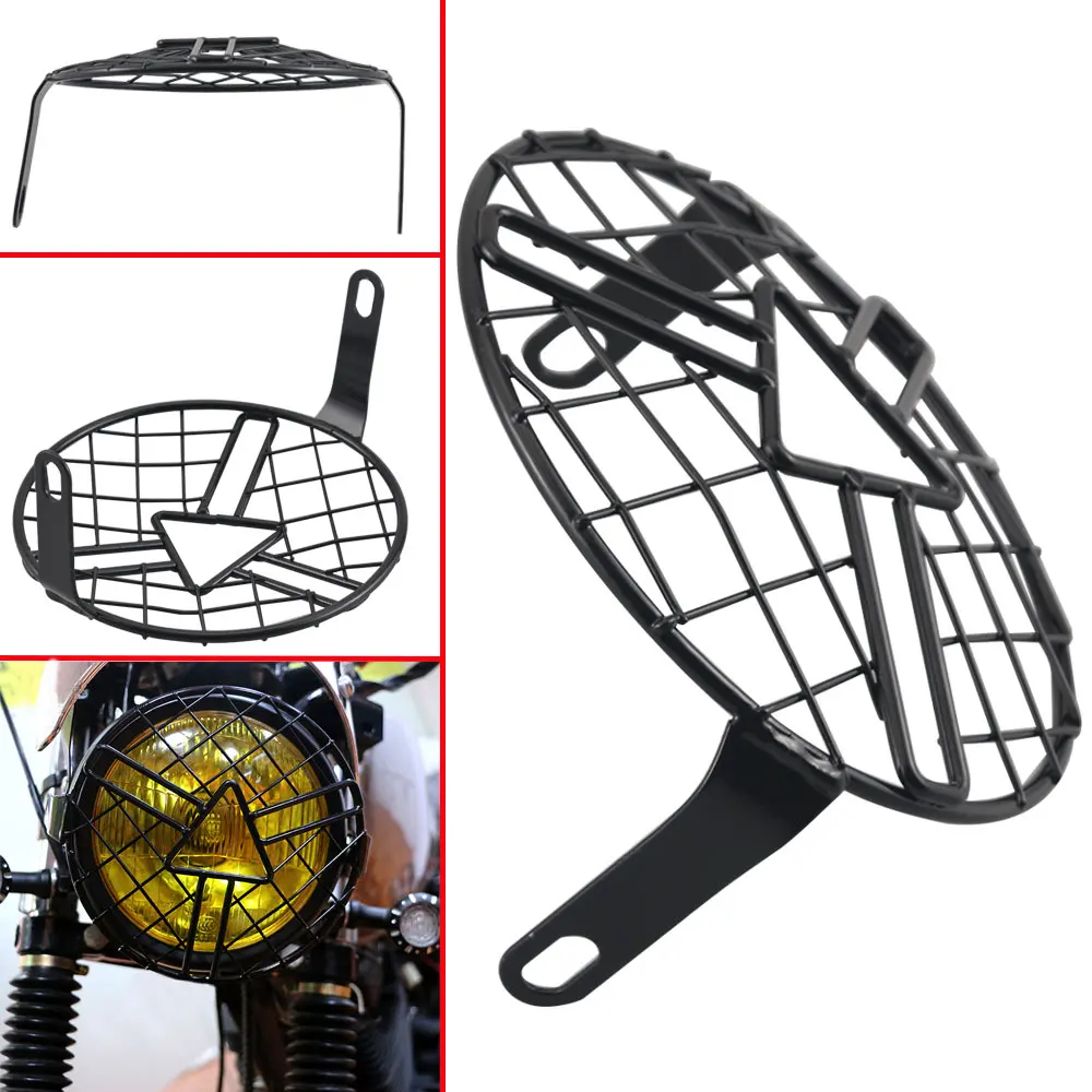 Motorcycle Headlight Protector Cover For Triumph Honda Cruiser Chopper Bobber Cafe Racer 6.5" Headlight Mesh Grille Covers
Motorcycle Headlight Protector Cover For Triumph Honda Cruiser Chopper Bobber Cafe Racer 6.5" Headlight Mesh Grille Covers