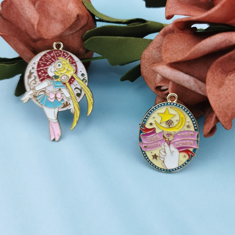 10pcs DIY Jewelry Findings Gold Tone Plated Kawaii Enamel Necklace Pendants Cute Moon Cat Rose Flower Beauty Girl Alloy Charms
10pcs DIY Jewelry Findings Gold Tone Plated Kawaii Enamel Necklace Pendants Cute Moon Cat Rose Flower Beauty Girl Alloy Charms