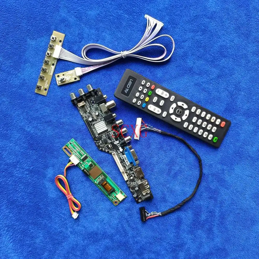 LVDS 30Pin LCD panel controller board HDMI-compatible USB AV VGA 1CCFL DVB Signal Digital Fit LP171W01/LP171WX2 1440*900 DIY KIT
LVDS 30Pin LCD panel controller board HDMI-compatible USB AV VGA 1CCFL DVB Signal Digital Fit LP171W01/LP171WX2 1440*900 DIY KIT