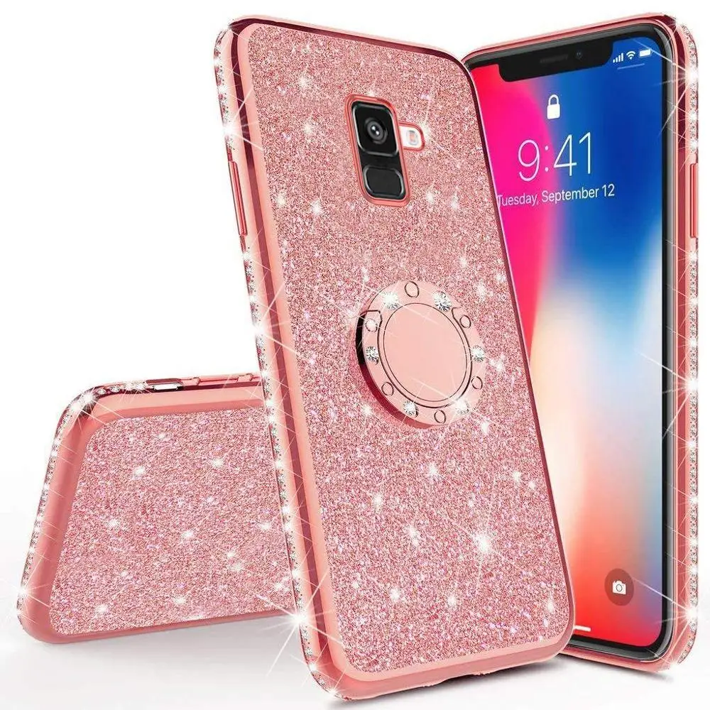 Чехол с бриллиантами для Samsung Galaxy A7 A8 A6 A9 Plus 2018 A5 2017 чехол J7 J6 J4 Prime блестящий