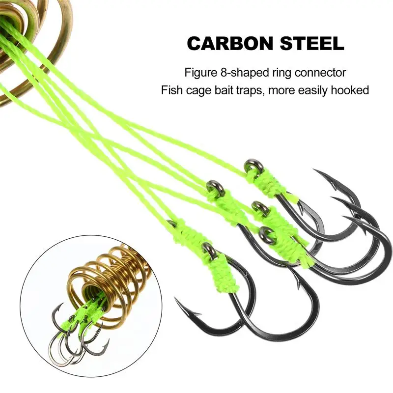 4pcs High Carbon Fishing Hooks Carp Spherical Feeder Bomb Proof Hanging Explosion Hook Tool Spring Anti-winding Explosion Hook
4pcs High Carbon Fishing Hooks Carp Spherical Feeder Bomb Proof Hanging Explosion Hook Tool Spring Anti-winding Explosion Hook