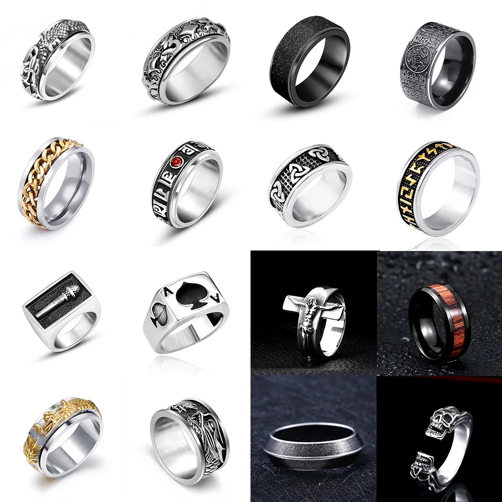 Simple Punk Men's Ring 316L Stainless Steel Crosses Dragon Snake Golden Black Red Rings 2021 New Trends Jewelry Man Finger-Ring
Simple Punk Men's Ring 316L Stainless Steel Crosses Dragon Snake Golden Black Red Rings 2021 New Trends Jewelry Man Finger-Ring