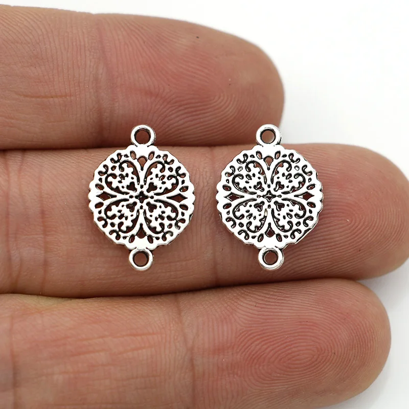 10Pcs Antique Silver Plated Clover Flower Charm Connectors for Jewelry Making Bracelet Accessories DIY Findings
10Pcs Antique Silver Plated Clover Flower Charm Connectors for Jewelry Making Bracelet Accessories DIY Findings