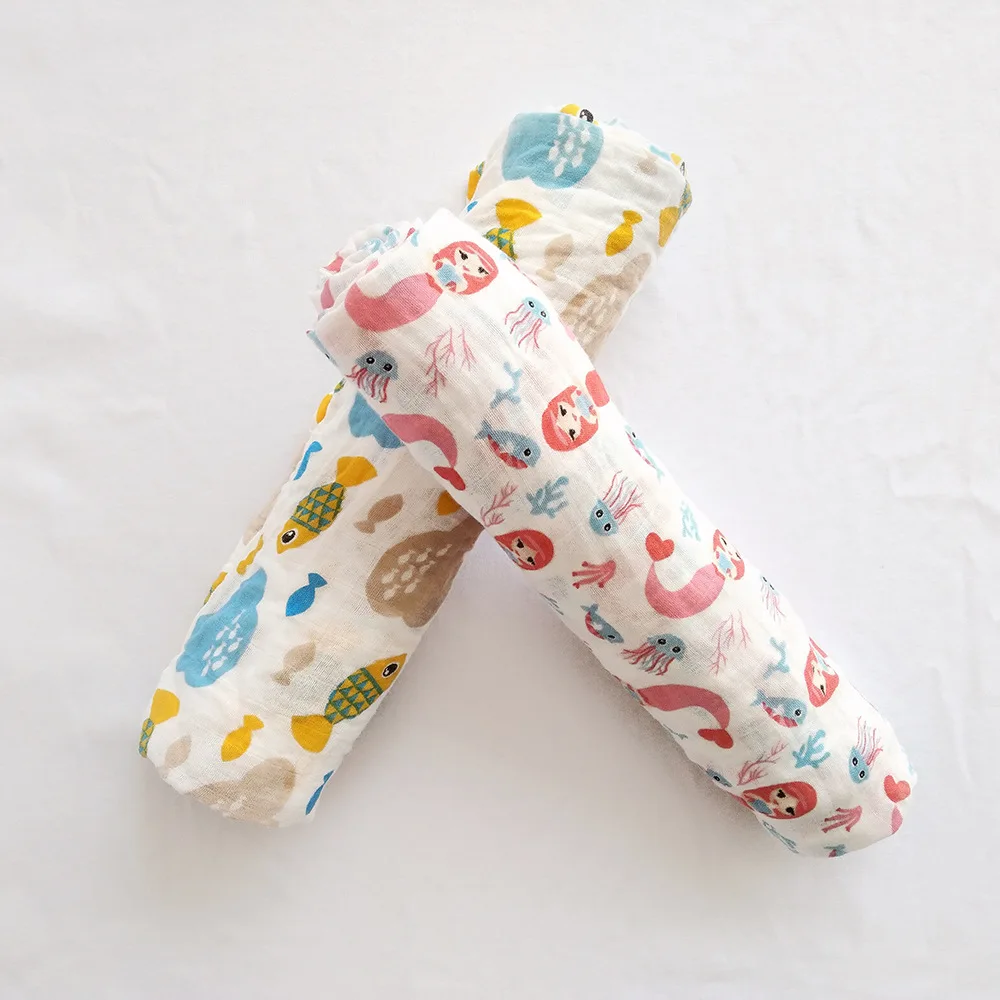 

Baby muslin blankets cotton swaddle wrap swaddling me envelop for babies receiving blankets nursery bed bath towel mat