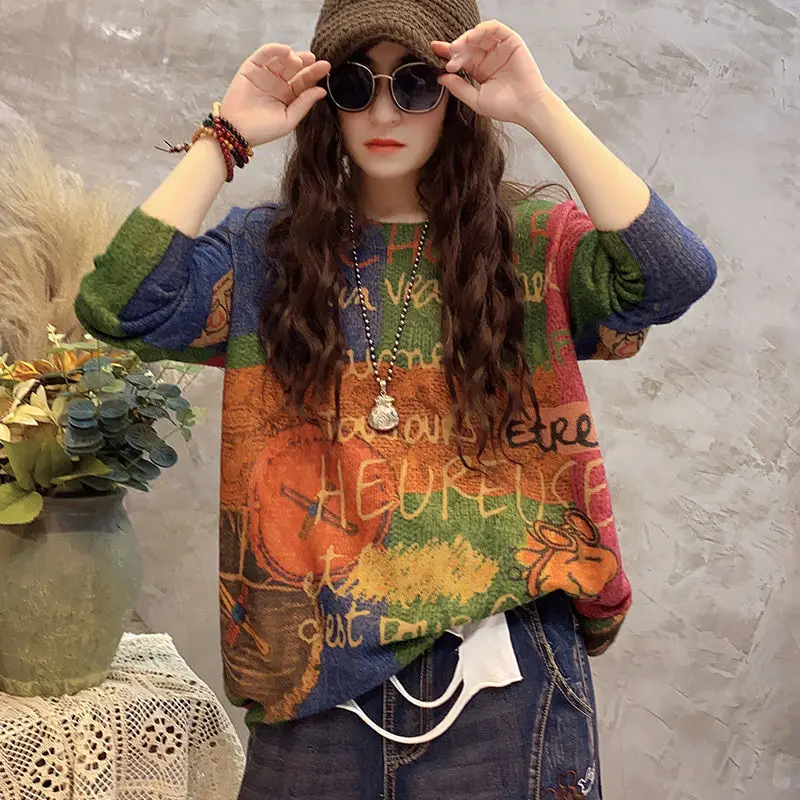 EBAIHUI Cartoon Print Sweater Women O-neck Solid Loose Korean Knitted Pullovers Autumn Winter Casual Sweaters Chic Top Oversized
EBAIHUI Cartoon Print Sweater Women O-neck Solid Loose Korean Knitted Pullovers Autumn Winter Casual Sweaters Chic Top Oversized