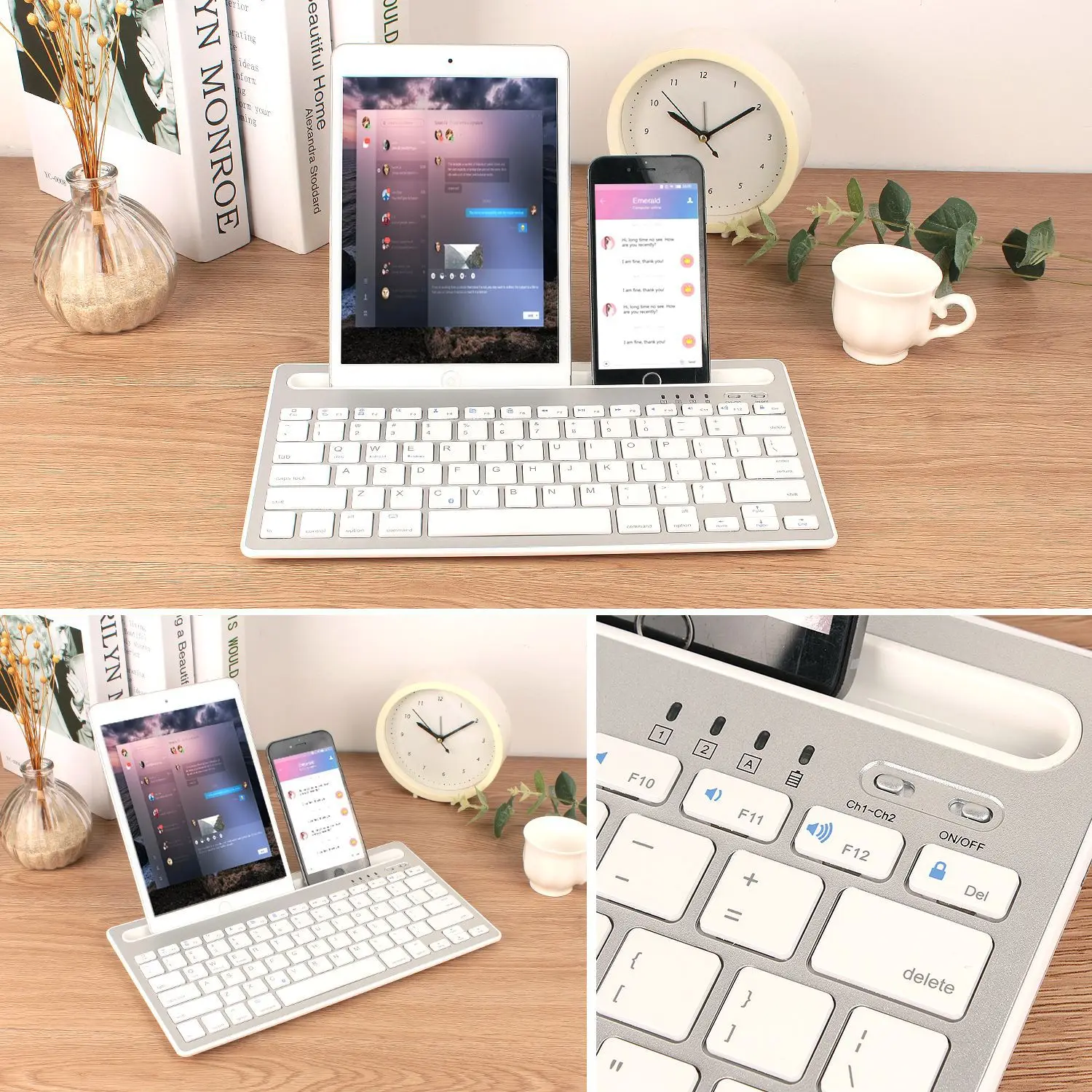 Wireless Bluetooth Keyboard Portable Ultra Thin Keyboard Desktop Laptop Keyboard Dual Channel Bluetooth Keyboard
Wireless Bluetooth Keyboard Portable Ultra Thin Keyboard Desktop Laptop Keyboard Dual Channel Bluetooth Keyboard