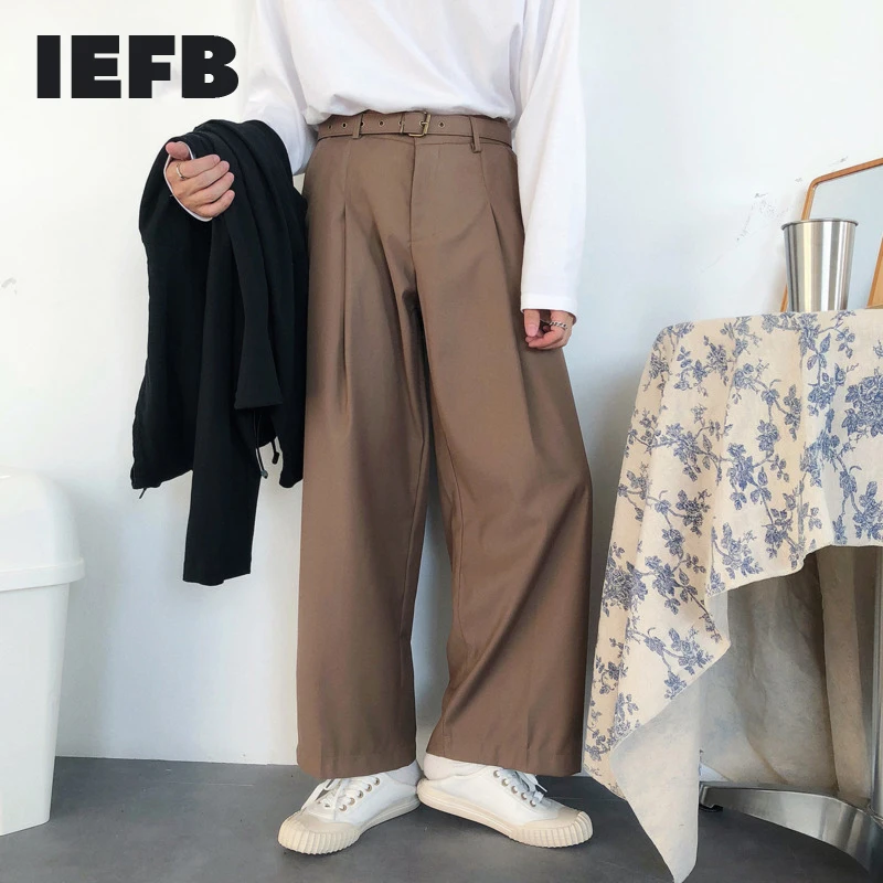 Мужская винтажная одежда IEFB, повседневные широкие брюки с поясом для мужчин, осень 2022, новинка, свободные модели 9Y962
Мужская винтажная одежда IEFB, повседневные широкие брюки с поясом для мужчин, осень 2022, новинка, свободные модели 9Y962