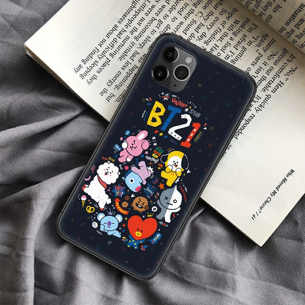 Cartoon BT21 Phone Case For Iphone 4 4s 5 5S SE 5C 6 6S 7 8 Plus X XS XR 11 12 Mini Pro Max 2020 black Back Pretty Cell Painting
Cartoon BT21 Phone Case For Iphone 4 4s 5 5S SE 5C 6 6S 7 8 Plus X XS XR 11 12 Mini Pro Max 2020 black Back Pretty Cell Painting