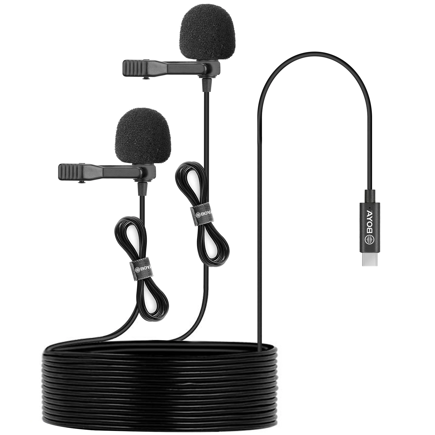 BOYA BY-M3 Digital Lavalier Lapel Microphone mini Mic Omnidirectional Single Head 6m Cable Compatible with USB Type-C Interface
BOYA BY-M3 Digital Lavalier Lapel Microphone mini Mic Omnidirectional Single Head 6m Cable Compatible with USB Type-C Interface