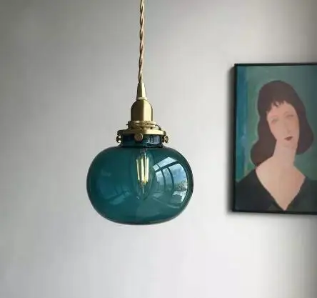 Japanese Style Retro Brass Glass Pendant Lamp Color Chandelier Creative Bar Bedroom Bedside Hanging Light Fixture E27
Japanese Style Retro Brass Glass Pendant Lamp Color Chandelier Creative Bar Bedroom Bedside Hanging Light Fixture E27