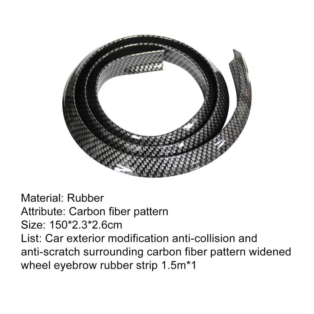 1.5M Car Wheel Arch Trim Eco-friendly Wear Resistant Rubber Vehicle Wheel Eyebrow Arch Protector for Universal Cars
1.5M Car Wheel Arch Trim Eco-friendly Wear Resistant Rubber Vehicle Wheel Eyebrow Arch Protector for Universal Cars