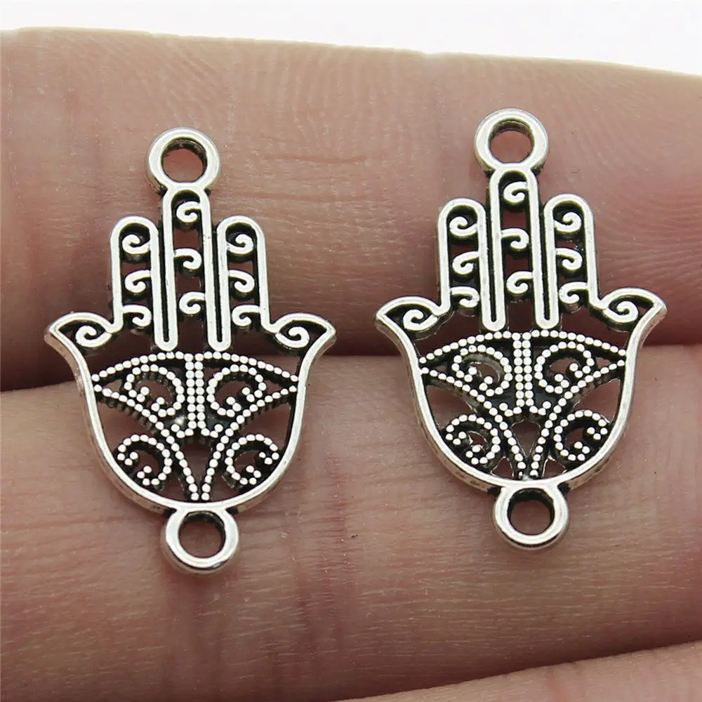 Pendants Diy Fashion Jewellery 10pcs Hand Connectors bracelet charms for jewelry making 15x24mm
Pendants Diy Fashion Jewellery 10pcs Hand Connectors bracelet charms for jewelry making 15x24mm