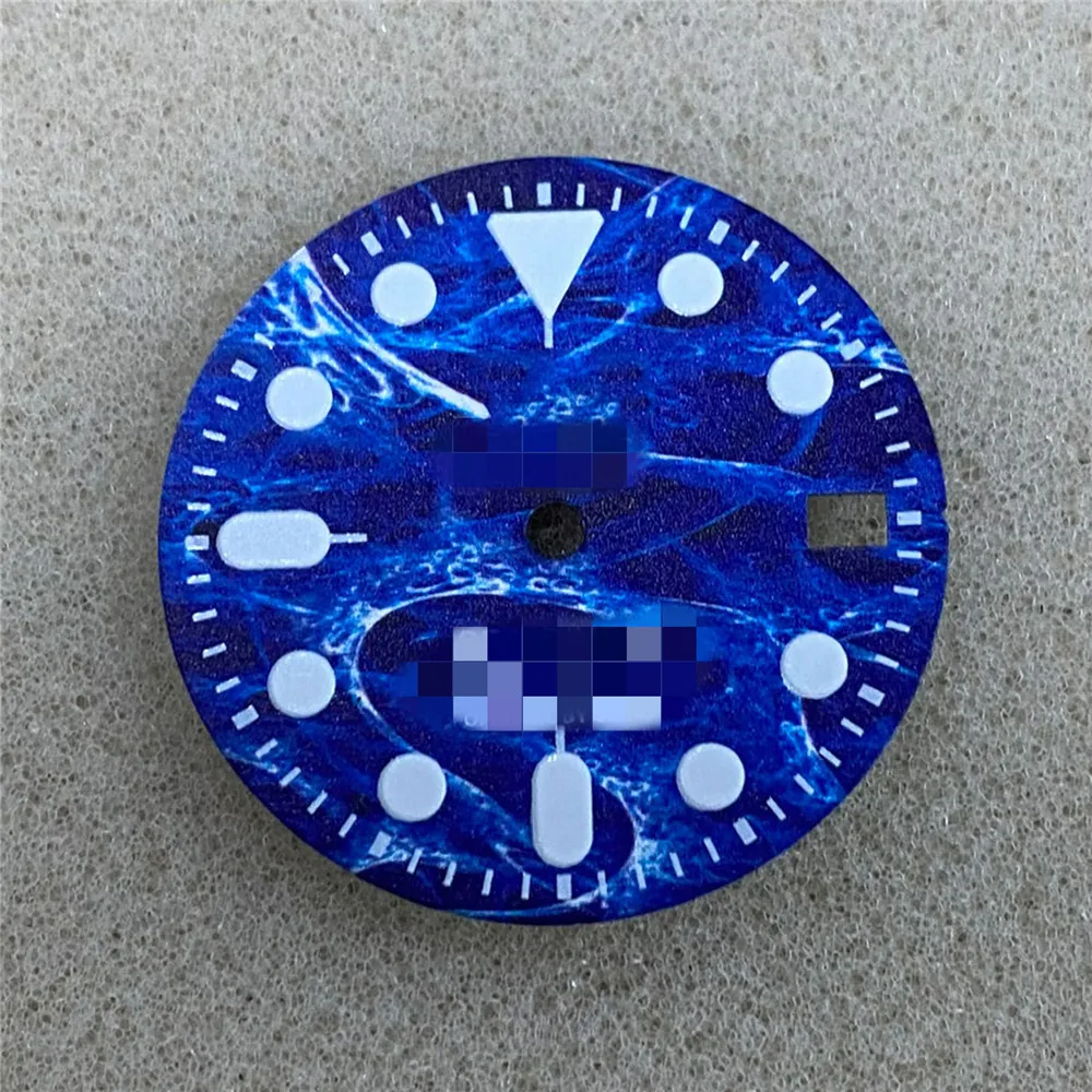 Luminous Replacement Watch Dial 28.5MM Blue Watch Dial Green for NH35/NH36/4R36 Watch Movement Modification Part
Luminous Replacement Watch Dial 28.5MM Blue Watch Dial Green for NH35/NH36/4R36 Watch Movement Modification Part
