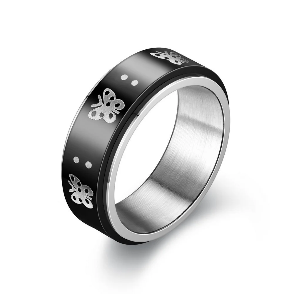 Anxiety Fidget Spinner Rings for Men 8mm Butterfly Cross Stainless Steel Spinning Rotatable Ring for Women Anti Stress Jewelry
Anxiety Fidget Spinner Rings for Men 8mm Butterfly Cross Stainless Steel Spinning Rotatable Ring for Women Anti Stress Jewelry
