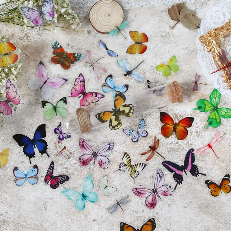 40Pcs/Set Retro Butterfly PET Sticker Bag Hand Account Material Stickers Vintage Stationery School Supplies Wholesale Pegatina
40Pcs/Set Retro Butterfly PET Sticker Bag Hand Account Material Stickers Vintage Stationery School Supplies Wholesale Pegatina