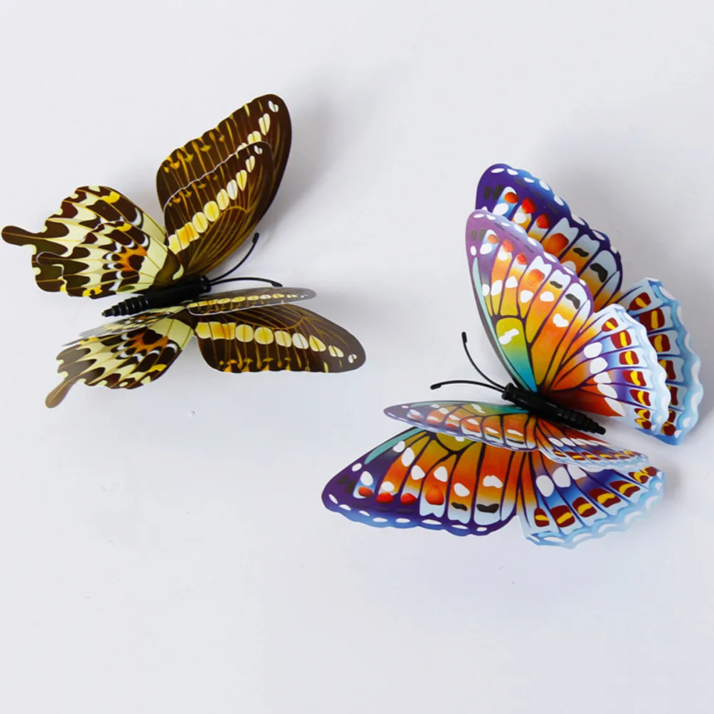 1 Set of 12pcs 3D Butterfly Design Decal Art Wall Stickers Room Magnetic Home Decor L*5 | Дом и сад