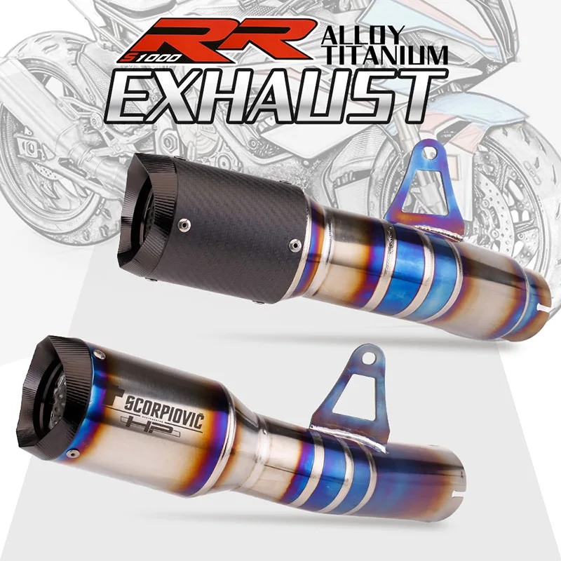 Motorcycle Exhaust Modify Escape Moto Titanium Alloy Middle Link Pipe Carbon Fiber Muffler Slip on For BMW S1000RR 2015 2016
Motorcycle Exhaust Modify Escape Moto Titanium Alloy Middle Link Pipe Carbon Fiber Muffler Slip on For BMW S1000RR 2015 2016