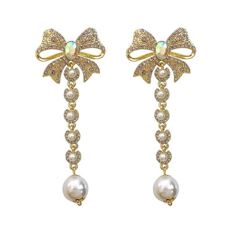 S925 Silver Needle Korean Fashion Accessories Bow Earrings Women's Long Model Full Drill 2021 New Earring Exaggerated Earrings
S925 Silver Needle Korean Fashion Accessories Bow Earrings Women's Long Model Full Drill 2021 New Earring Exaggerated Earrings
