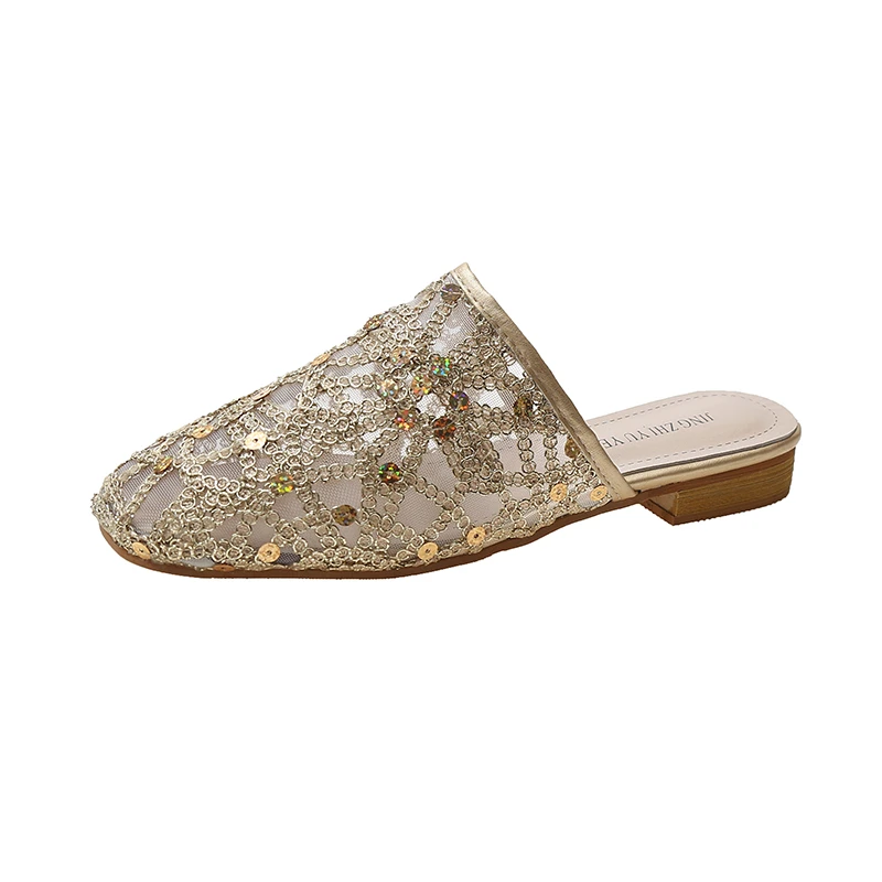 Summer Women's Mesh Bling Low Heels Half Slippers Mules Mujer Chaussure Femme Shoes Casual Pantuflas Slip Ons Office Lady Slides
Summer Women's Mesh Bling Low Heels Half Slippers Mules Mujer Chaussure Femme Shoes Casual Pantuflas Slip Ons Office Lady Slides