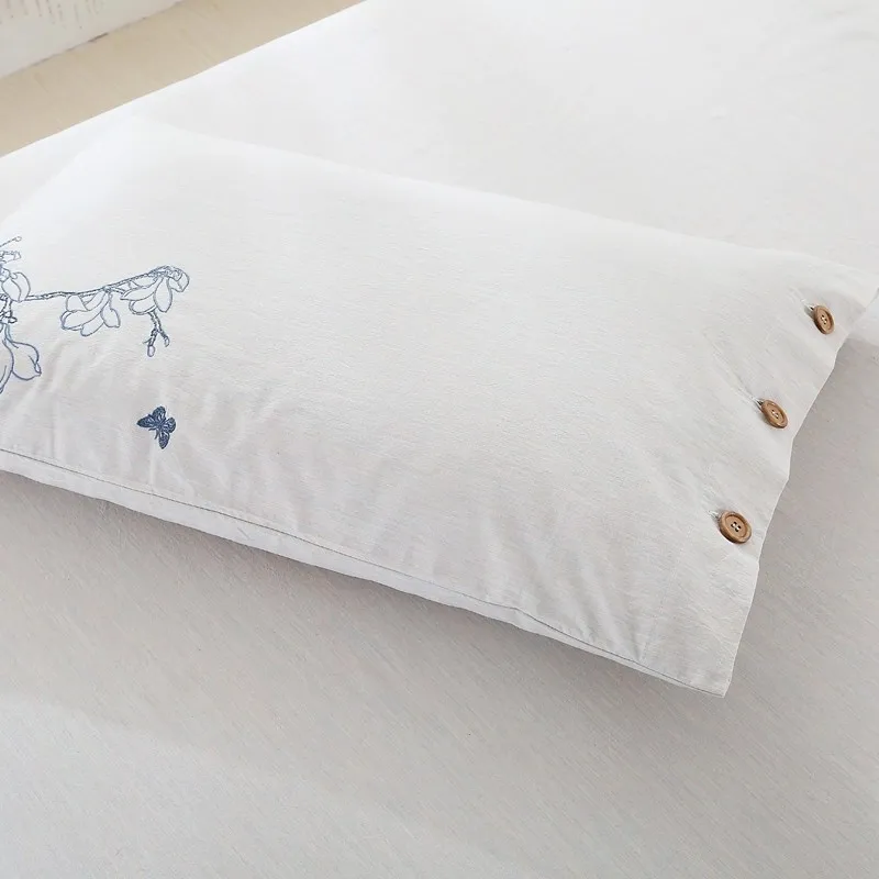 Embroidered Off white Duvet Cover with Button Queen King size 100% Washed Cotton Ultra Soft Bedding set Bed Sheet Pillowcases
Embroidered Off white Duvet Cover with Button Queen King size 100% Washed Cotton Ultra Soft Bedding set Bed Sheet Pillowcases