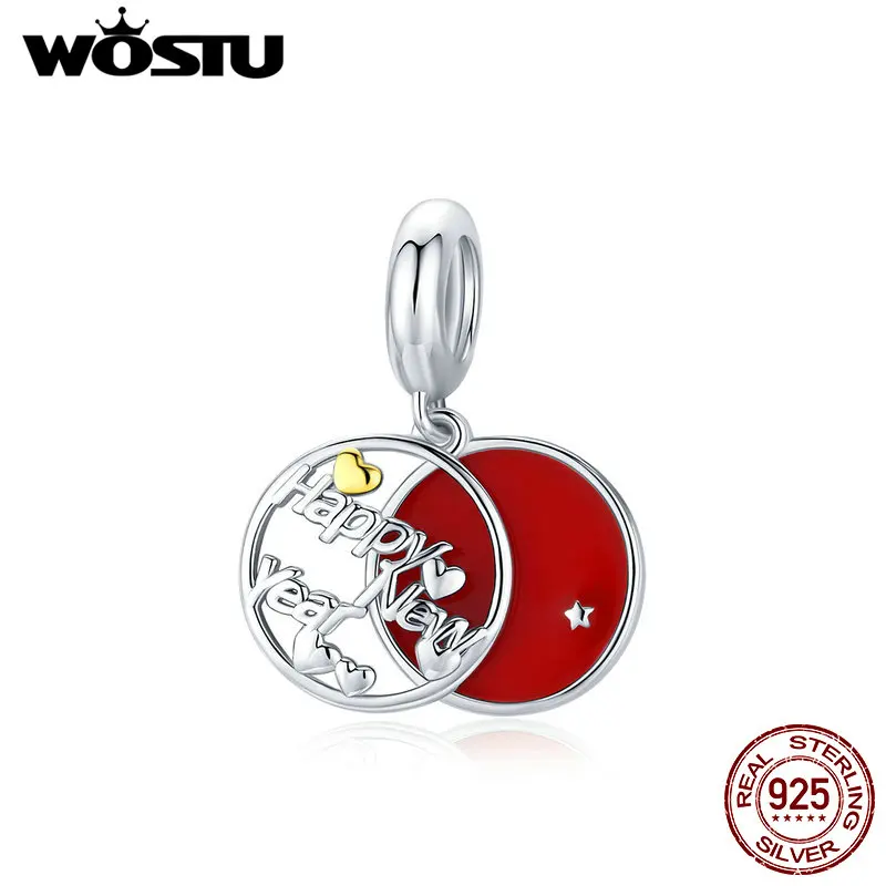 WOSTU 100% 925 Sterling Silver Happy New Year Bead Dangle Charm Fit Original Bracelet Pendant DIY Jewelry CQC1718
WOSTU 100% 925 Sterling Silver Happy New Year Bead Dangle Charm Fit Original Bracelet Pendant DIY Jewelry CQC1718
