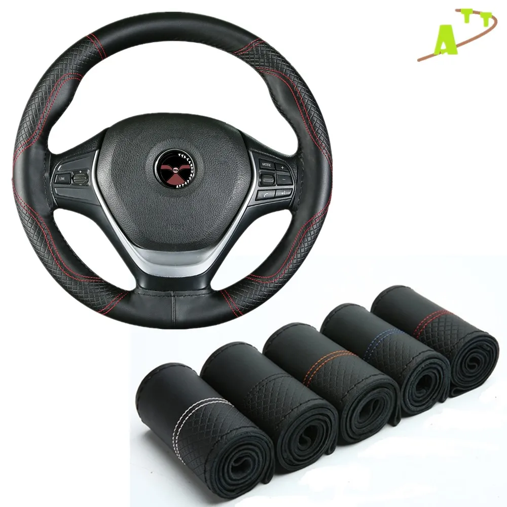 DIY Universal Top Layer Leather Auto Steering Wheel Cover Breathable Soft Leather Car Steering Wheel Protector Cover with Needle
DIY Universal Top Layer Leather Auto Steering Wheel Cover Breathable Soft Leather Car Steering Wheel Protector Cover with Needle