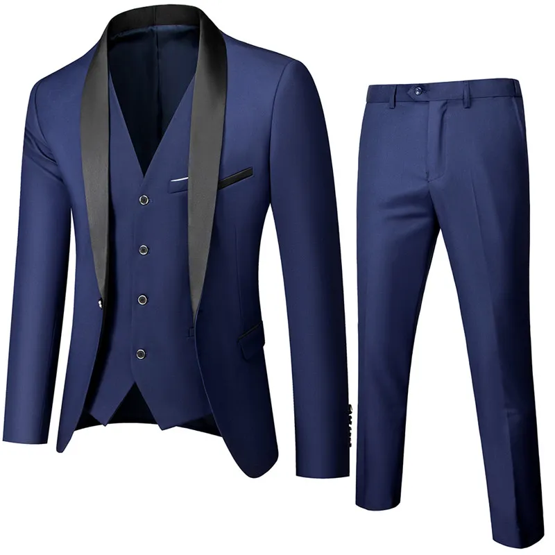 Men Formal Business Suits Shawl Collar One Button Slim Fit Elegant Suits With Pants Men Wedding Terno Masculino suits 3 piece
Men Formal Business Suits Shawl Collar One Button Slim Fit Elegant Suits With Pants Men Wedding Terno Masculino suits 3 piece