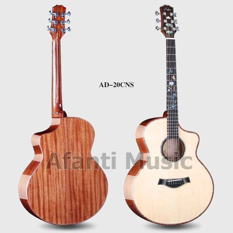 

Afanti Music 41 дюймов елового Топ Акустическая гитара/из красного дерева с задним и передним по бокам акустической Гитары (AD-20CNS)