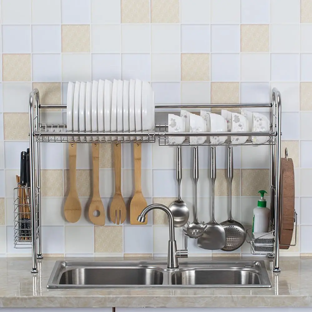 70cm/100cm Single Tier Over The Sink Dish Drying Rack Holder Shelf Drainer Storage Organizer Kitchen
70cm/100cm Single Tier Over The Sink Dish Drying Rack Holder Shelf Drainer Storage Organizer Kitchen