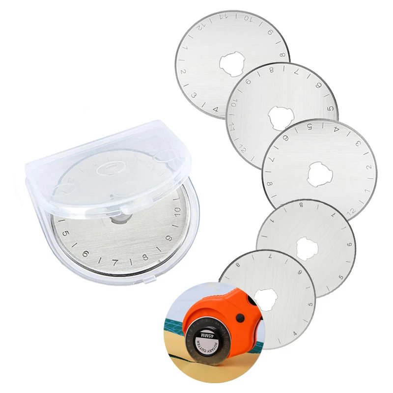 28mm /45 mm Circular Rotary Cutter Replacement Spare Safety Blades Hand Held Refill Fabric Leather Craft Steel Quilting cutters
28mm /45 mm Circular Rotary Cutter Replacement Spare Safety Blades Hand Held Refill Fabric Leather Craft Steel Quilting cutters