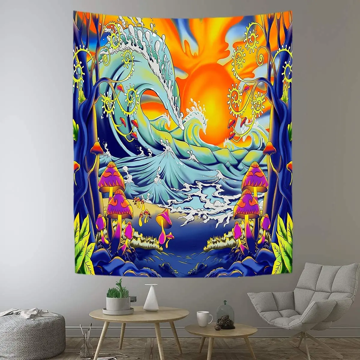 Psychedelic Mushroom Tree Tapestry Hippie Ocean Wave Tapestry Art Tapestries Boho Decoration Home Decor Mural Large Beach Towels
Psychedelic Mushroom Tree Tapestry Hippie Ocean Wave Tapestry Art Tapestries Boho Decoration Home Decor Mural Large Beach Towels