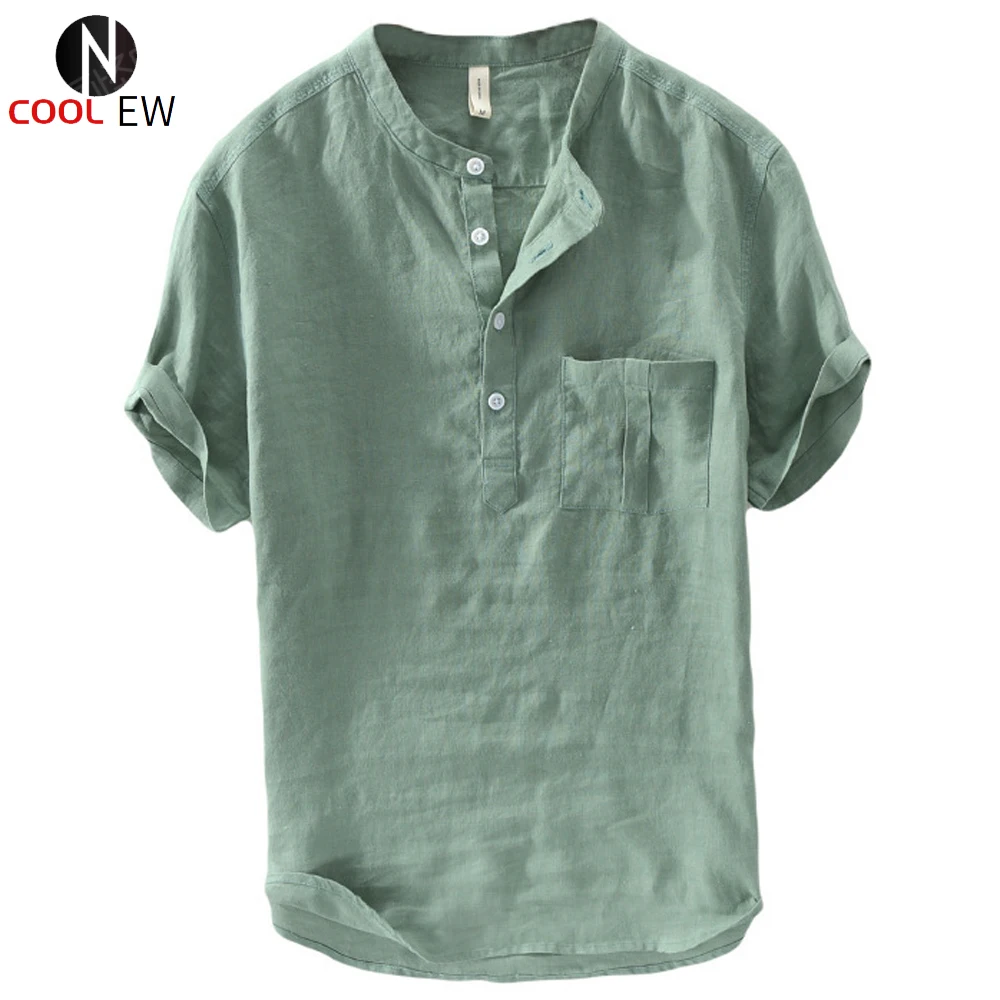 Mens Linen Shirt For Business Man Street Casual Summer Loose Thin Stand Collar Polo Shirt For Man European Streetwear Plus Size
Mens Linen Shirt For Business Man Street Casual Summer Loose Thin Stand Collar Polo Shirt For Man European Streetwear Plus Size