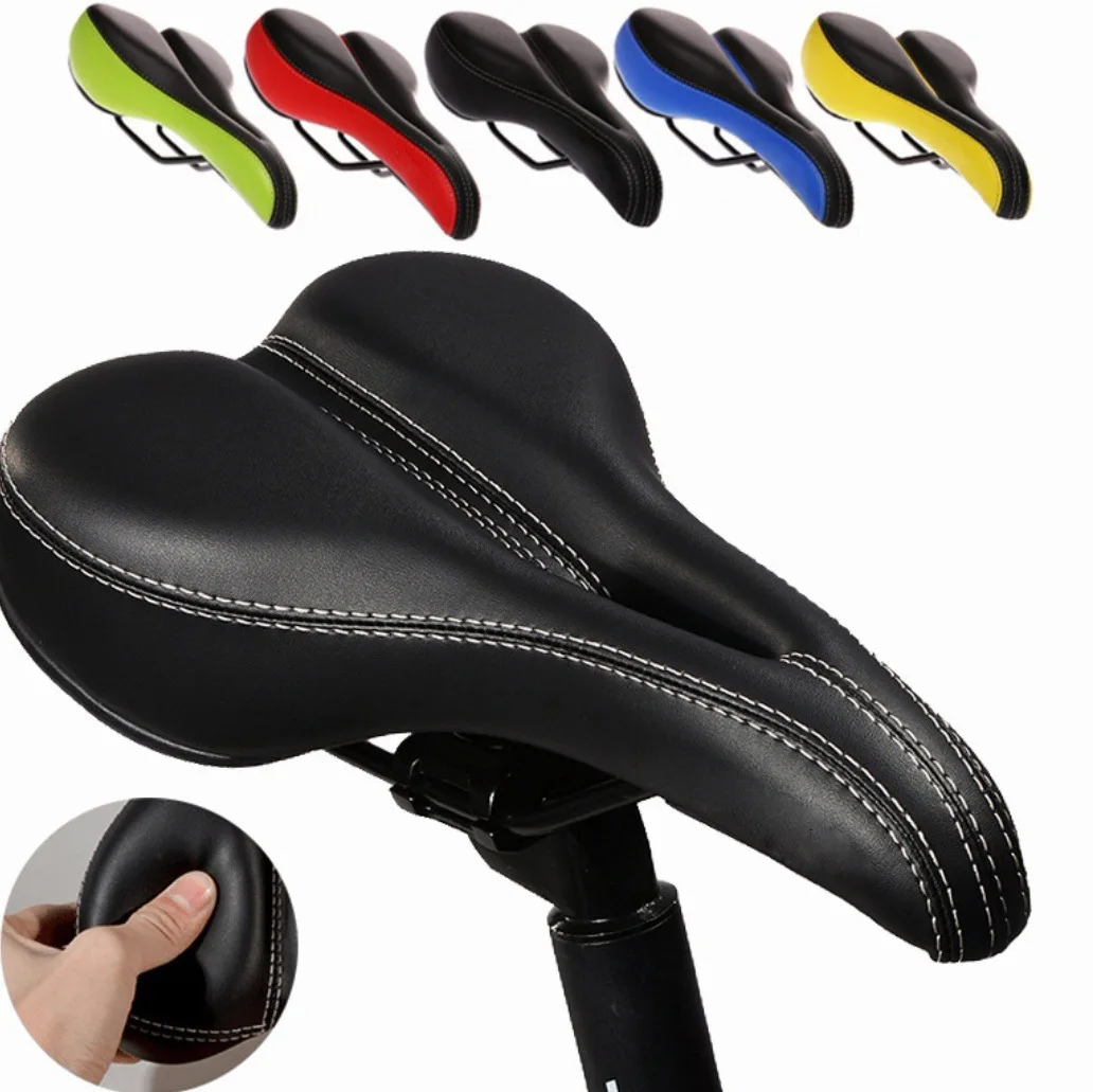 Mens Bicycle Leather Soft Saddle Mountain Bike Parts Accessories 1hole Breathable Soft Rainproof Mtb Front Seat Mats Black/red
Mens Bicycle Leather Soft Saddle Mountain Bike Parts Accessories 1hole Breathable Soft Rainproof Mtb Front Seat Mats Black/red
