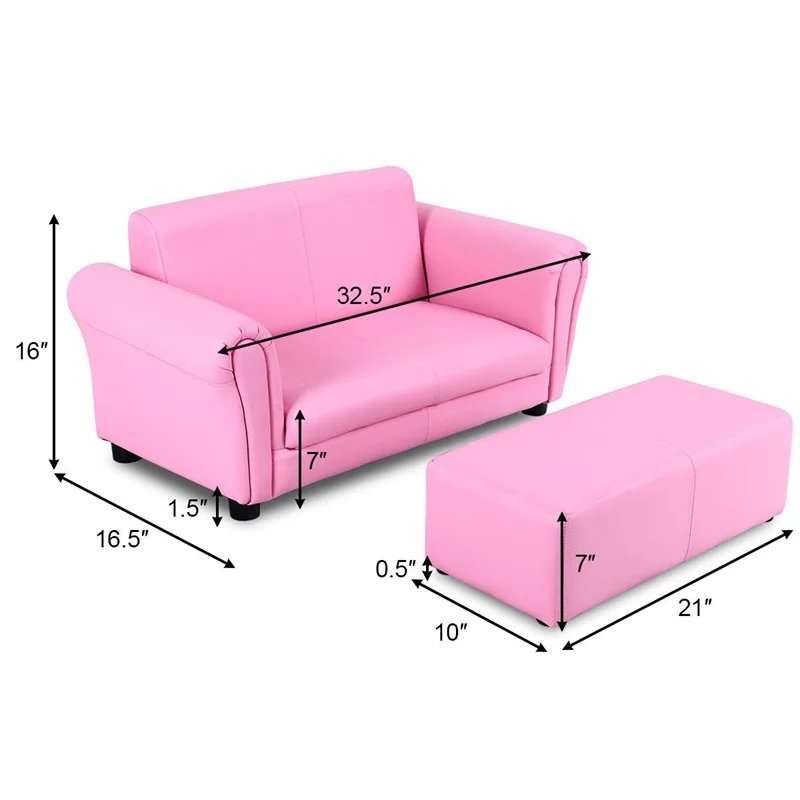 Kids Double Sofa with Ottoman Light Weight for Handling Comfortable Material Cozy Kids Sofa Easy to Clean
Kids Double Sofa with Ottoman Light Weight for Handling Comfortable Material Cozy Kids Sofa Easy to Clean