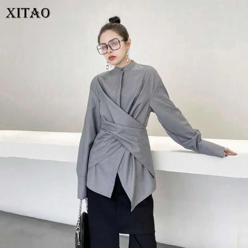 XITAO New Women Shirt Personality Irregular Patchwork Fashion Solid Color Stand Collar Temperament 2021 Spring Autumn ZY5783
XITAO New Women Shirt Personality Irregular Patchwork Fashion Solid Color Stand Collar Temperament 2021 Spring Autumn ZY5783