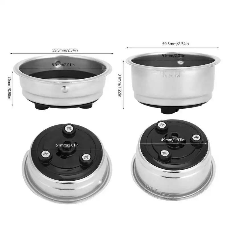 Detachable Stainless Steel Coffee Filter Basket Strainer Coffee Machine Parts Accessories
Detachable Stainless Steel Coffee Filter Basket Strainer Coffee Machine Parts Accessories