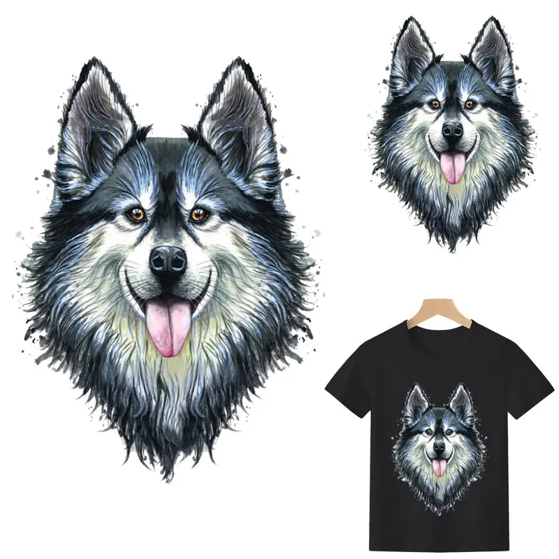 Cute Huskie Dog Iron-on Transfers Patch For Clothing Animal Thermoadhesive Stickers DIY Fabric Appliqu On T-Shirt Ironning Badge
Cute Huskie Dog Iron-on Transfers Patch For Clothing Animal Thermoadhesive Stickers DIY Fabric Appliqu On T-Shirt Ironning Badge