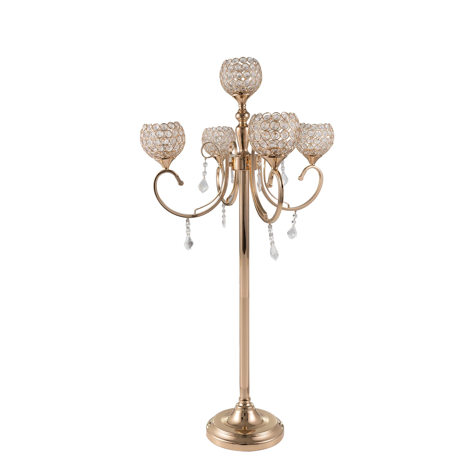 Candelabra 5 Arms Crystal Candle Holders 47.25 Inches Tall Gold Centerpieces for Wedding Table Decoration Chrismas Events
Candelabra 5 Arms Crystal Candle Holders 47.25 Inches Tall Gold Centerpieces for Wedding Table Decoration Chrismas Events