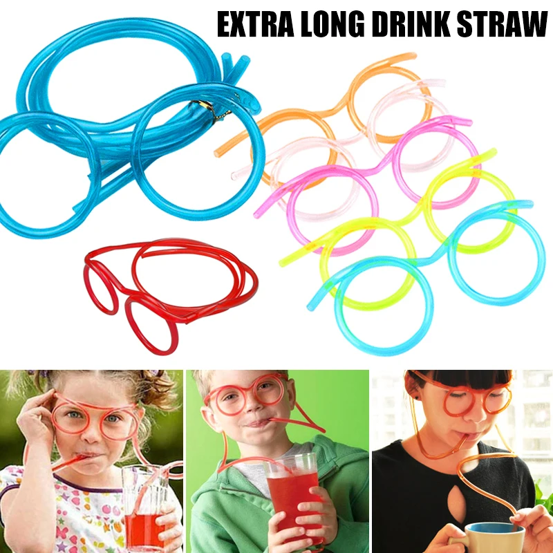 Creative Glasses Straw Flexible Soft Drink Eyeglasses Novelty Party Supplies for Birthday Halloween Carnival Party Toys Gifts
Creative Glasses Straw Flexible Soft Drink Eyeglasses Novelty Party Supplies for Birthday Halloween Carnival Party Toys Gifts
