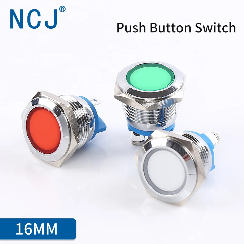NCJ 6 мм 8 12 светодиодный индикатор сигнальной лампы металлическая сигнальная
