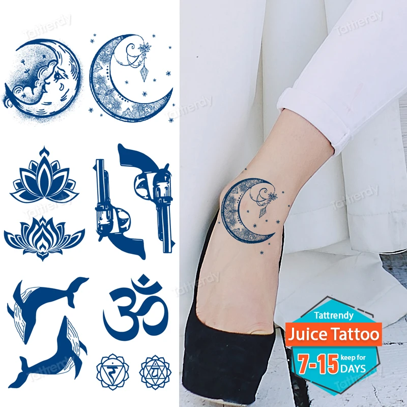 Juice Lasting Ink Tattoos Body Art Waterproof Temporary Tattoo Sticker Little Moon Tatoo Arm Wrist Hand Sleeve Fake Tatto Women
Juice Lasting Ink Tattoos Body Art Waterproof Temporary Tattoo Sticker Little Moon Tatoo Arm Wrist Hand Sleeve Fake Tatto Women