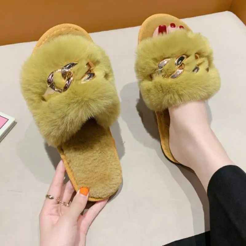 Slippers Home Cotton Shoes Women Flip Flop 2021 Indoor Short Plush Slides Female Metal Decoration Ytmtloy Zapato Mujer
Slippers Home Cotton Shoes Women Flip Flop 2021 Indoor Short Plush Slides Female Metal Decoration Ytmtloy Zapato Mujer