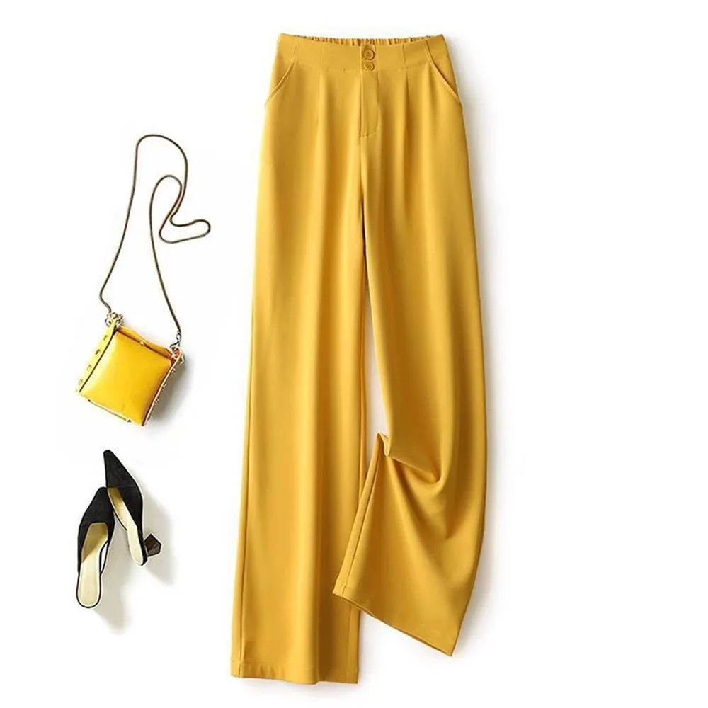Chiffon Trousers Pants Women Office Fashion High Waist Draped Chiffon Wide-leg Pants Elegant Plus Size Loose Straight Suit Pants
Chiffon Trousers Pants Women Office Fashion High Waist Draped Chiffon Wide-leg Pants Elegant Plus Size Loose Straight Suit Pants