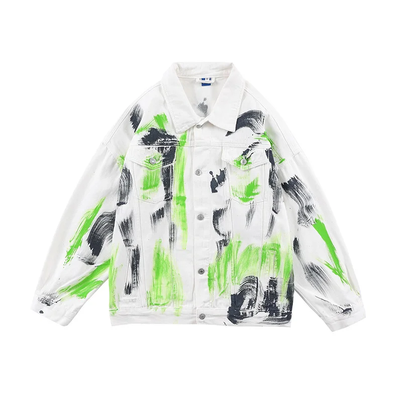 Lapels Hip And Jean Casual Jacket Female With Paninted Windbreaker Male Blouse Loose Jacket Washed Clothes Winter Autumn Men New
Lapels Hip And Jean Casual Jacket Female With Paninted Windbreaker Male Blouse Loose Jacket Washed Clothes Winter Autumn Men New