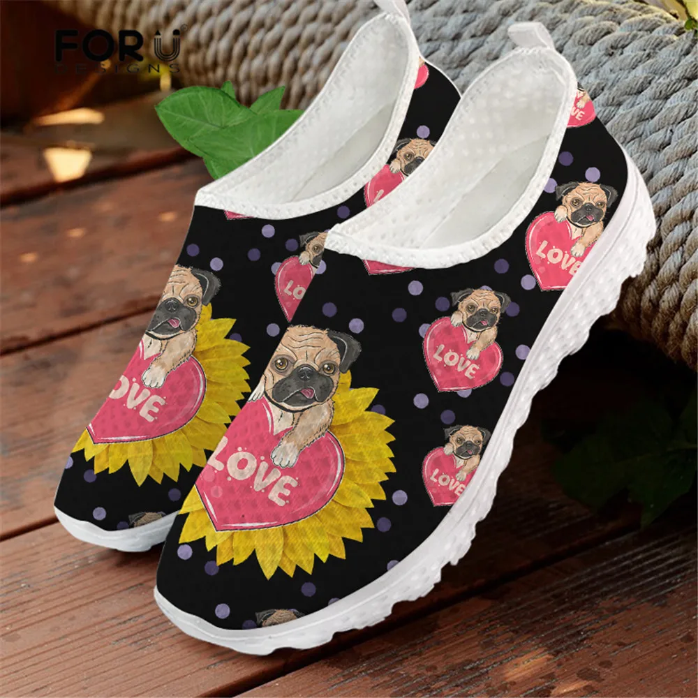 FORUDESIGNS Cute Animal Pug Dog Pattern Summer Women Flats Shoes Air Mesh Casual Ladies Sneakers Shoes for Youth Girls Loafers
FORUDESIGNS Cute Animal Pug Dog Pattern Summer Women Flats Shoes Air Mesh Casual Ladies Sneakers Shoes for Youth Girls Loafers